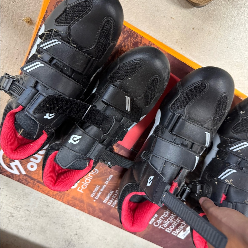 Peloton Black and Red Cycling Shoes 39 and 43